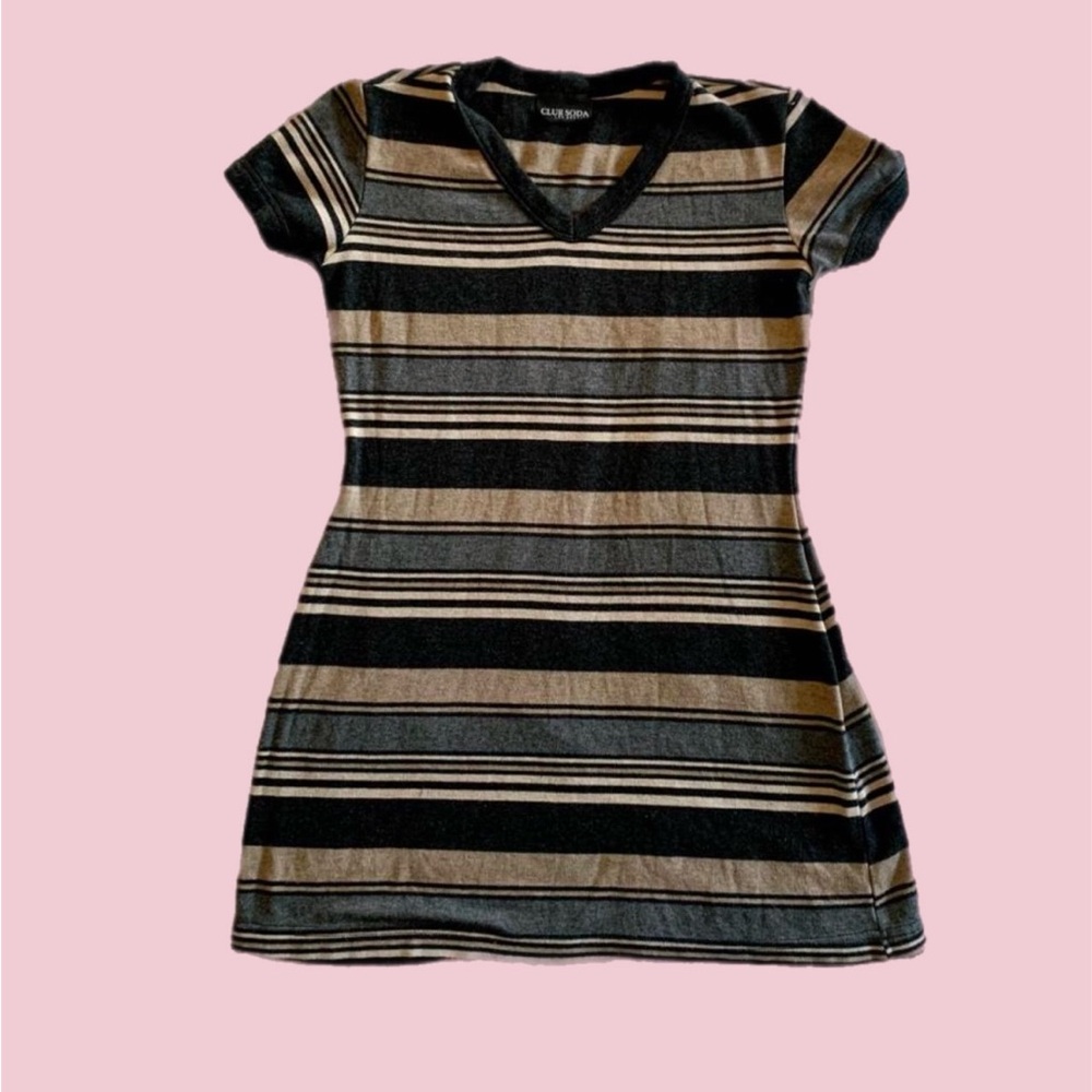 Club Soda Striped Mini Dress